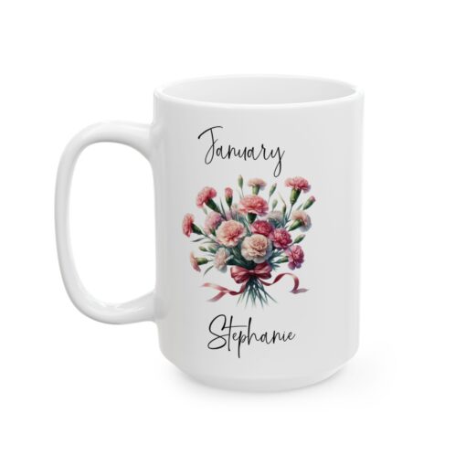 Customized Birth Flower Mug - Image 2