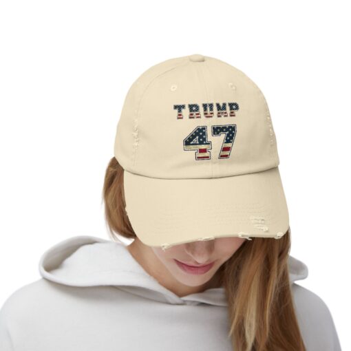 Trump 47 Unisex Distressed Cap - Image 20