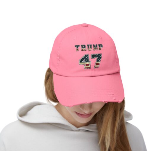 Trump 47 Unisex Distressed Cap - Image 4