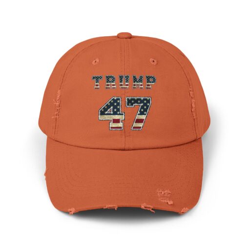 Trump 47 Unisex Distressed Cap - Image 25