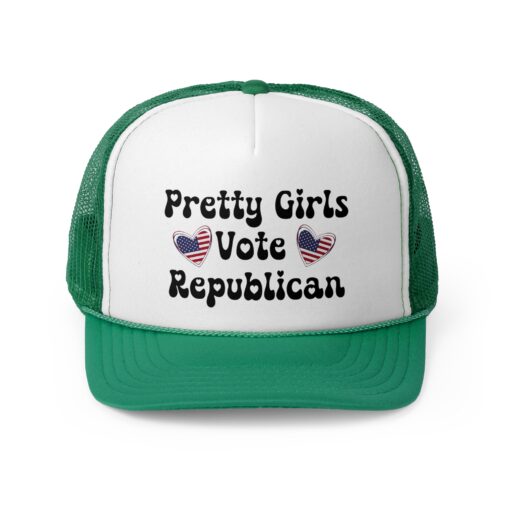 Patriotic Heart Trucker Caps (Pretty Girls/City Girls/Sassy) Girls Vote Republican - Image 5