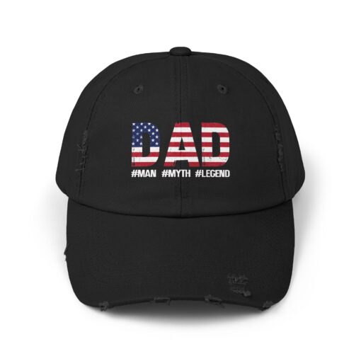 Dad Patriotic Man Myth Legend Distressed hat