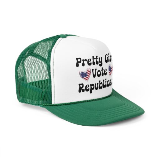 Patriotic Heart Trucker Caps (Pretty Girls/City Girls/Sassy) Girls Vote Republican - Image 6