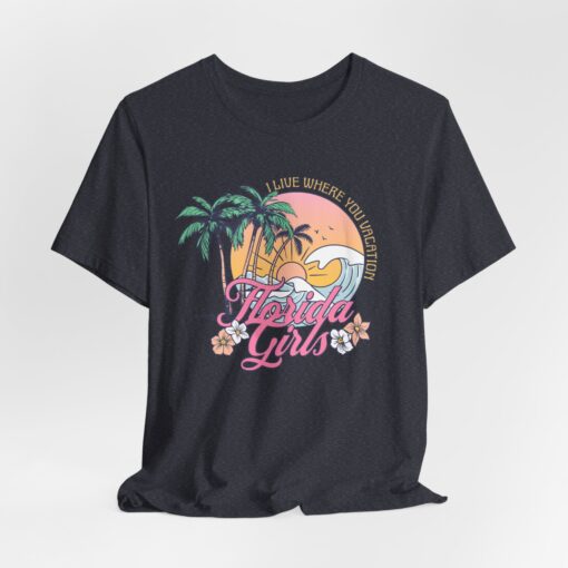 Florida Girls Palm Trees Graphic Tee - Image 209