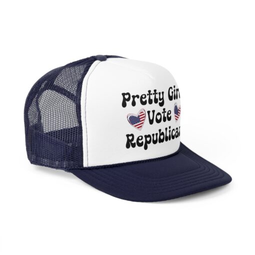 Patriotic Heart Trucker Caps (Pretty Girls/City Girls/Sassy) Girls Vote Republican - Image 22