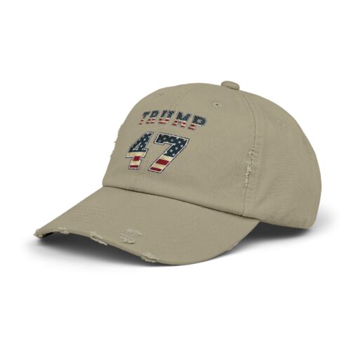 Trump 47 Unisex Distressed Cap - Image 34