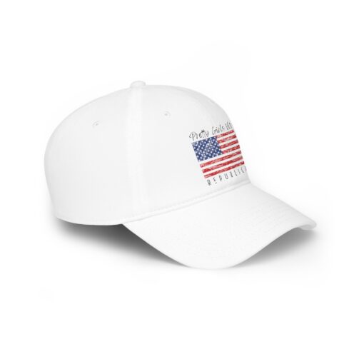 American Flag Pretty Girls Vote Republican Hat - Image 7