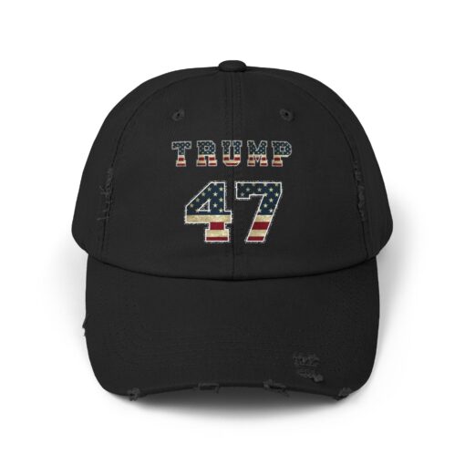 Trump 47 Unisex Distressed Cap - Image 9