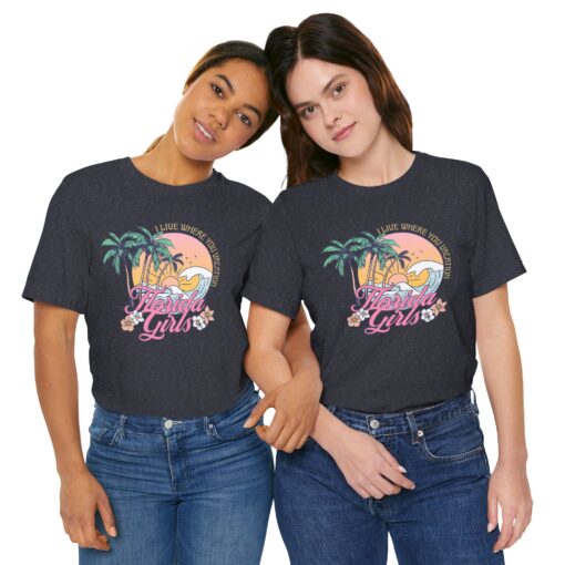 Florida Girls Palm Trees Graphic Tee - Image 229