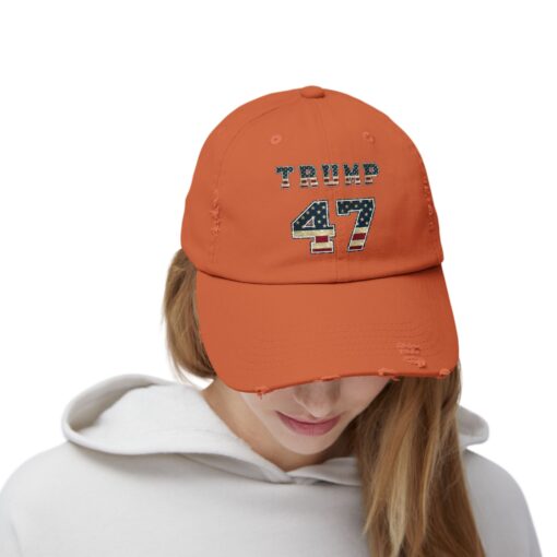 Trump 47 Unisex Distressed Cap - Image 28