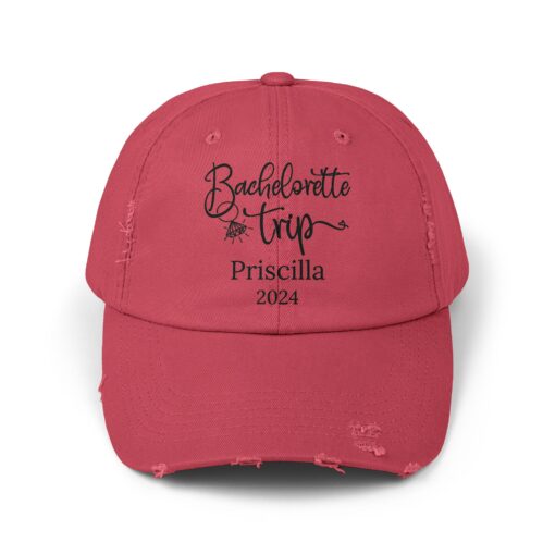 Personalized Bachelorette Trip Distressed Cap