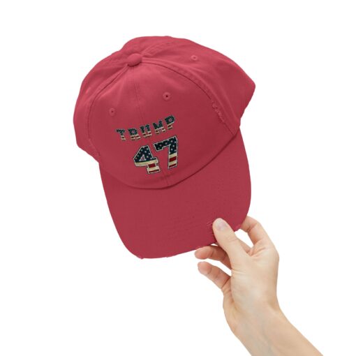 Trump 47 Unisex Distressed Cap - Image 64