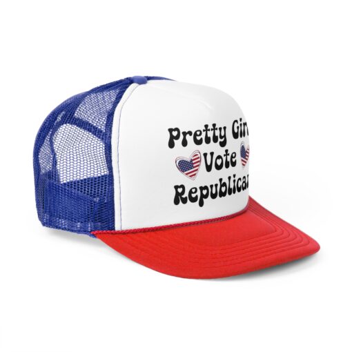 Patriotic Heart Trucker Caps (Pretty Girls/City Girls/Sassy) Girls Vote Republican - Image 14