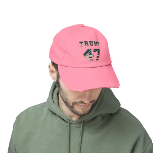 Trump 47 Unisex Distressed Cap - Image 6