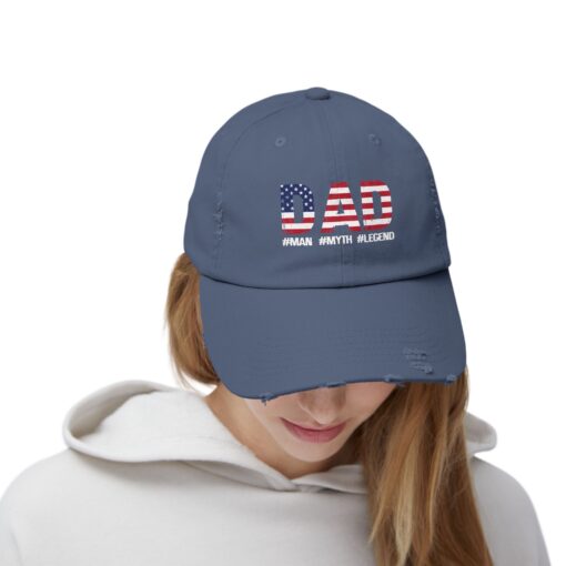 Dad Patriotic Man Myth Legend Distressed hat - Image 16