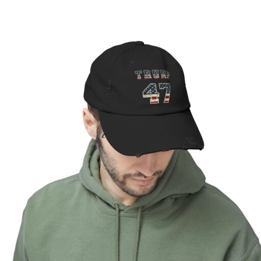 Trump 47 Unisex Distressed Cap - Image 14