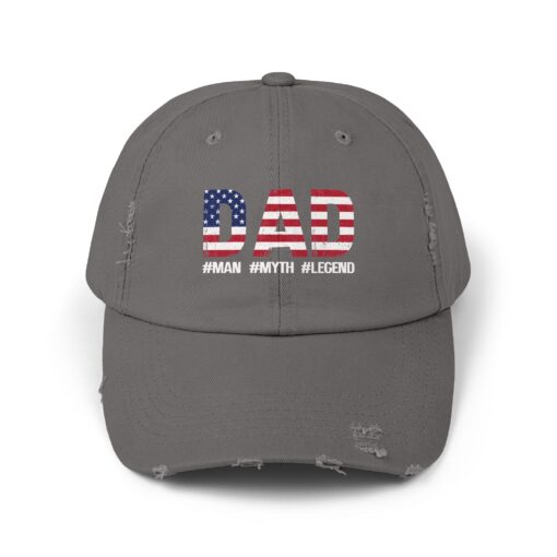 Dad Patriotic Man Myth Legend Distressed hat - Image 9