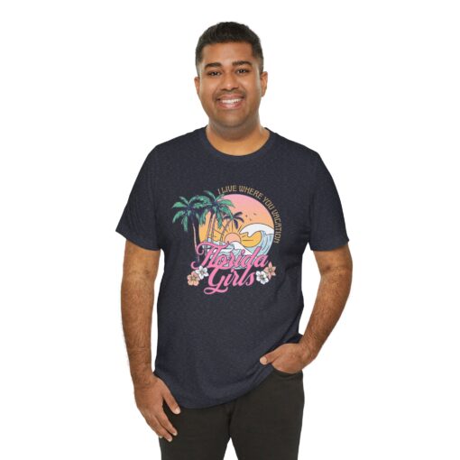 Florida Girls Palm Trees Graphic Tee - Image 219