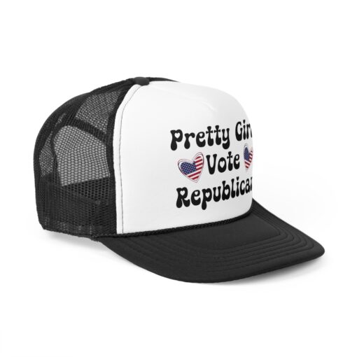 Patriotic Heart Trucker Caps (Pretty Girls/City Girls/Sassy) Girls Vote Republican - Image 2