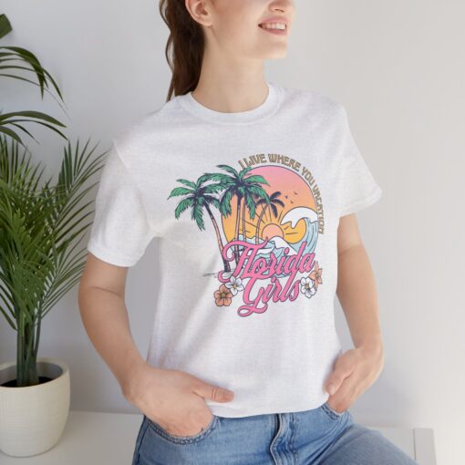 Florida Girls Palm Trees Graphic Tee - Image 82