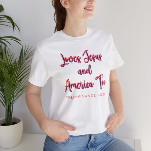 Loves Jesus & America Tee - Image 53