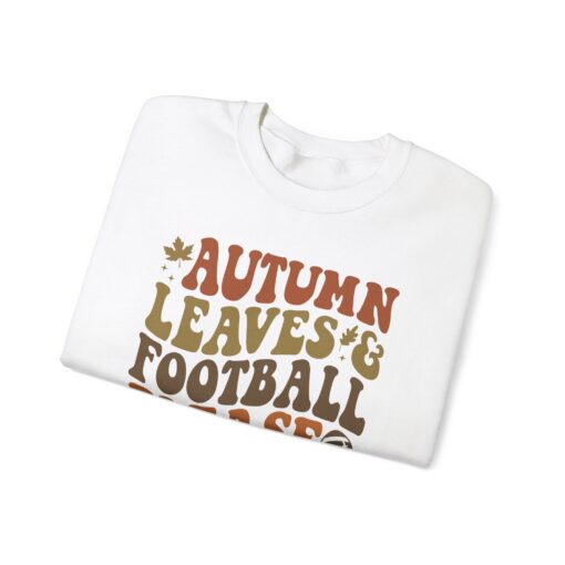 Fall Leaves & Football Sweatshirt - Image 3