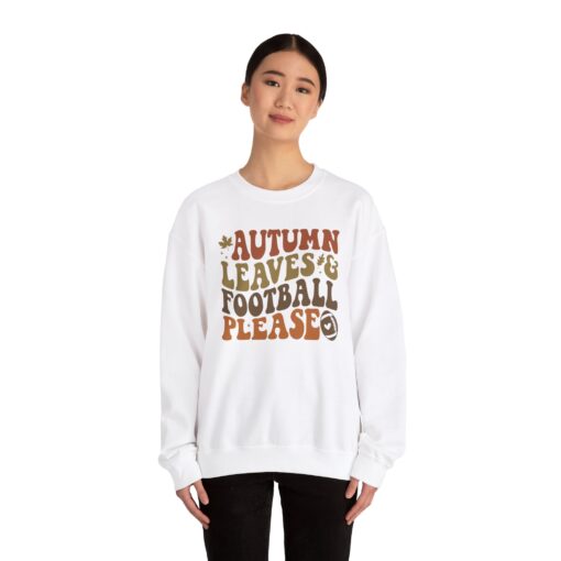 Fall Leaves & Football Sweatshirt - Image 4