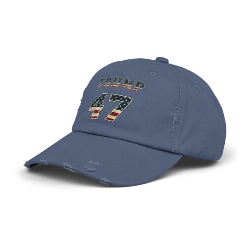 Trump 47 Unisex Distressed Cap - Image 42