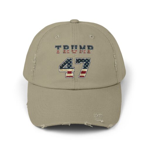 Trump 47 Unisex Distressed Cap - Image 33