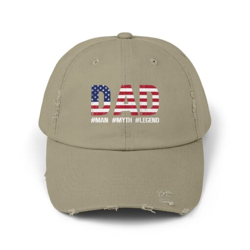 Dad Patriotic Man Myth Legend Distressed hat - Image 5