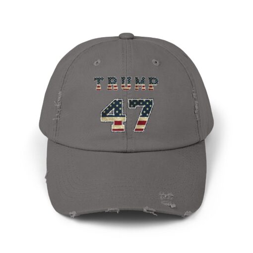 Trump 47 Unisex Distressed Cap - Image 49