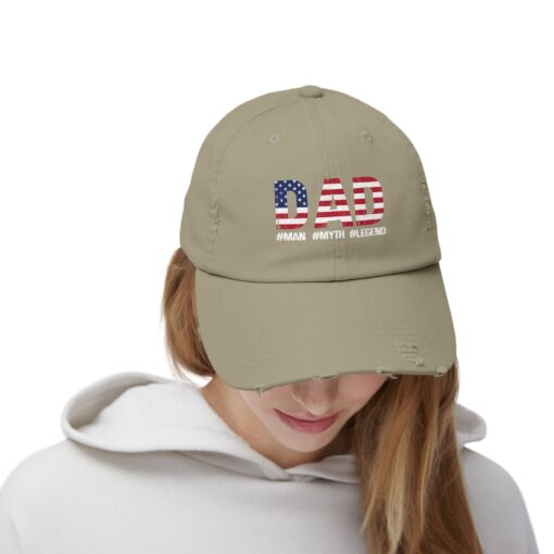 Dad Patriotic Man Myth Legend Distressed hat - Image 8