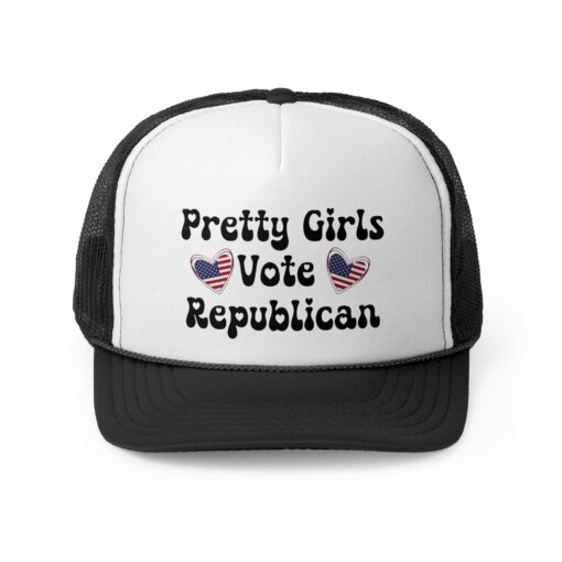 Patriotic Heart Trucker Caps (Pretty Girls/City Girls/Sassy) Girls Vote Republican