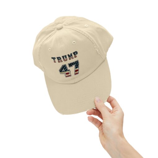 Trump 47 Unisex Distressed Cap - Image 24