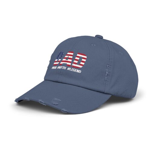 Dad Patriotic Man Myth Legend Distressed hat - Image 14