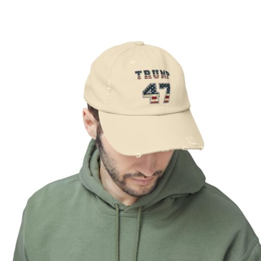 Trump 47 Unisex Distressed Cap - Image 22