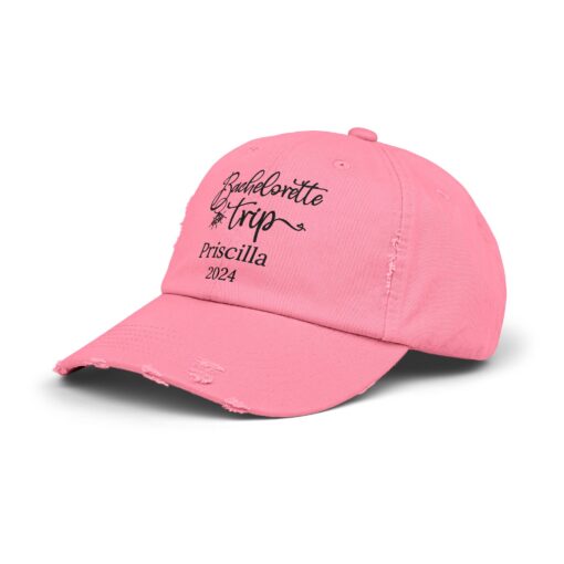 Personalized Bachelorette Trip Distressed Cap - Image 10