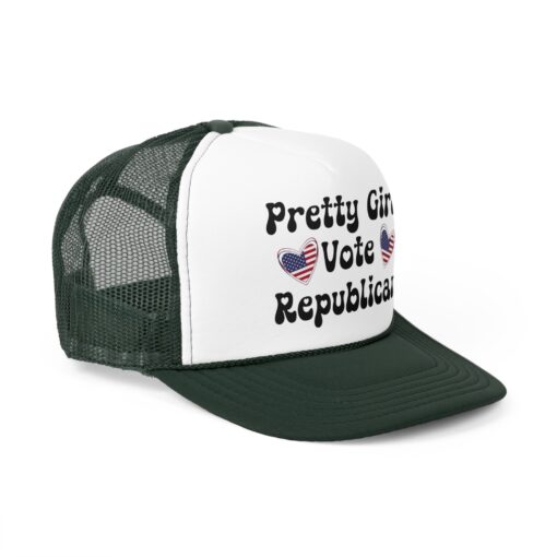 Patriotic Heart Trucker Caps (Pretty Girls/City Girls/Sassy) Girls Vote Republican - Image 18