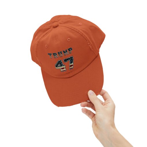 Trump 47 Unisex Distressed Cap - Image 32