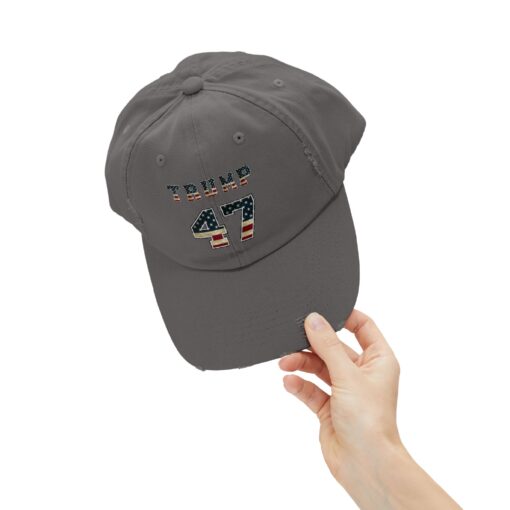 Trump 47 Unisex Distressed Cap - Image 56