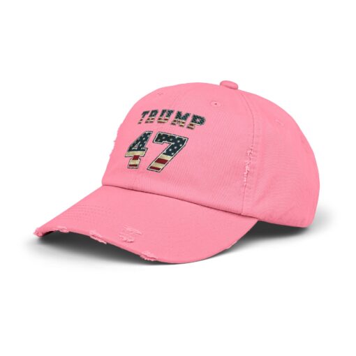 Trump 47 Unisex Distressed Cap - Image 2