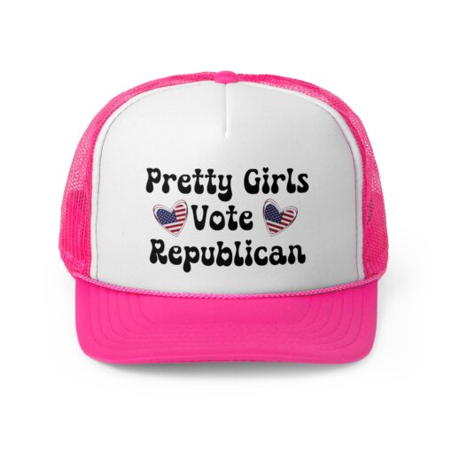 Patriotic Heart Trucker Caps (Pretty Girls/City Girls/Sassy) Girls Vote Republican - Image 9