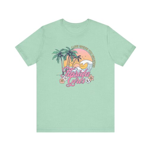 Florida Girls Palm Trees Graphic Tee - Image 146