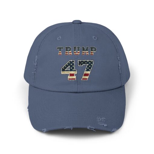 Trump 47 Unisex Distressed Cap - Image 41