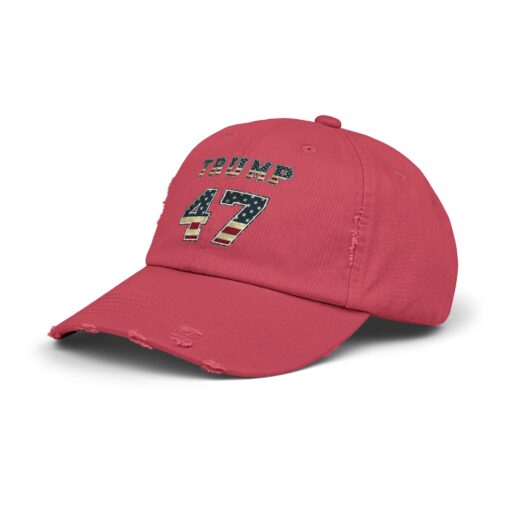 Trump 47 Unisex Distressed Cap - Image 58