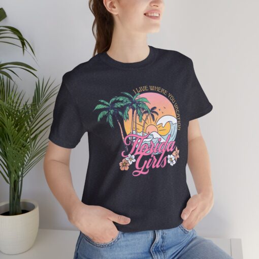 Florida Girls Palm Trees Graphic Tee - Image 227