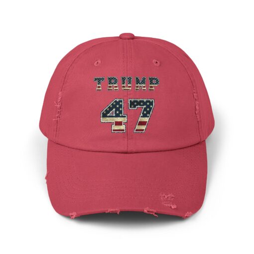 Trump 47 Unisex Distressed Cap - Image 57