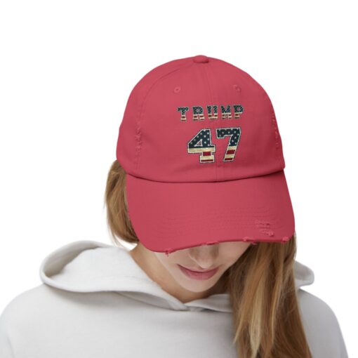 Trump 47 Unisex Distressed Cap - Image 60