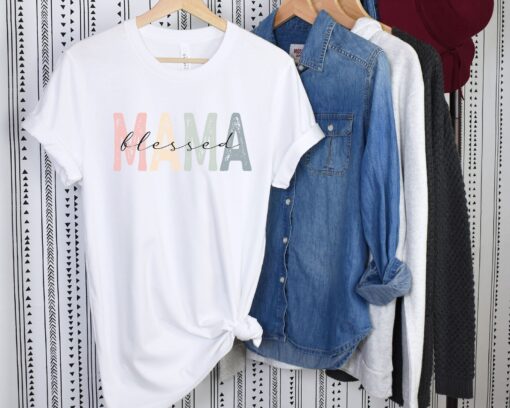 Blessed Mama tee shirt