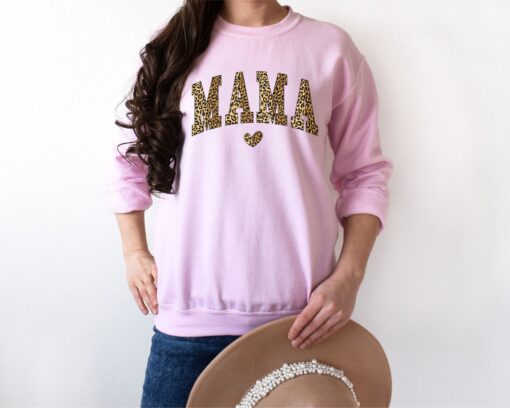 Mama Leopard Print Sweatshirt